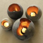 diy concrete projects candle holder