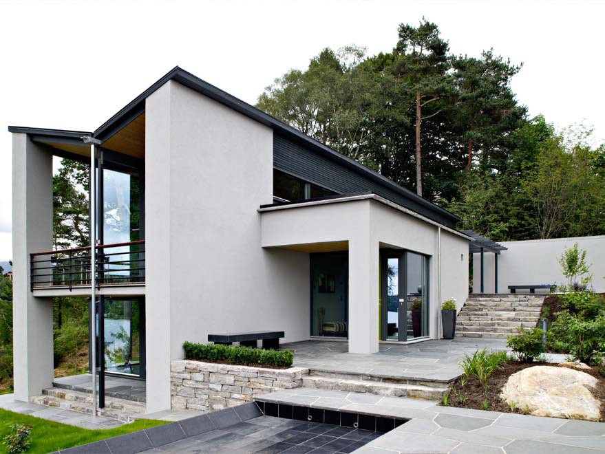 ilustrasi rumah dengan beton